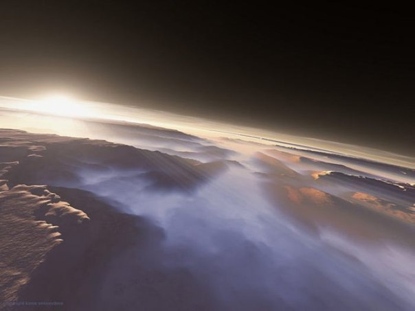 Восход Солнца на Марсе.