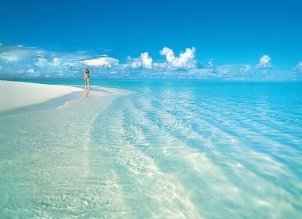 Пляж на Мальдивах.