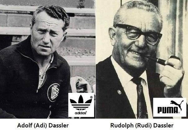 Родные братья Адольф и Рудольф Дасслер, ставшие основателями Adidas и Puma